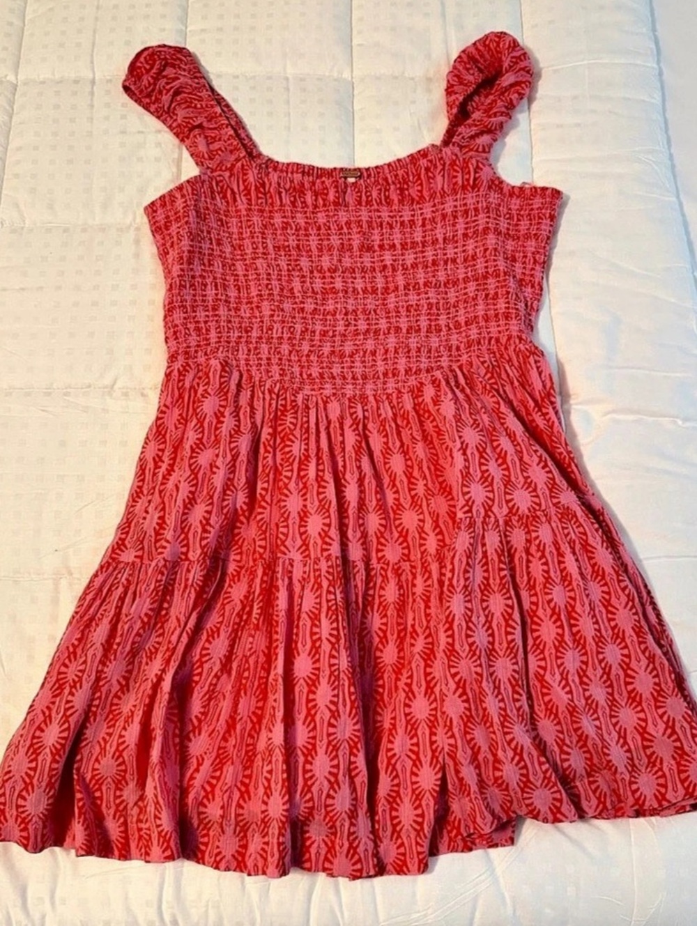 Free people womens Geometric Dress Pink & orange Size Small NWT